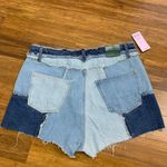 Wild Fable  Patchwork Denim Shorts Cutoff Highest Rise Cotton Womens Size‎ 12 NWT Photo 1