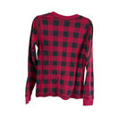 Women's Pact Red Black Plaid Long Sleeve Tee Shirt L Size L Photo 7