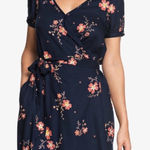 Roxy  Monument View blue pink floral wrap dress Size‎ 10 Photo 0