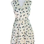 Modcloth - NWT Community Brunch Shirt Knee Length Ivory Umbrella Dress Sz M Photo 4
