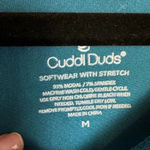 Cuddl Duds  teal long sleeve asymmetrical hemline tunic size medium P17 Photo 1