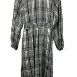 A New Day  Women's Black Plaid Long Sleeve Smocked Dress - Size XS - NWT Photo 0