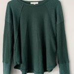 Anthropologie Green Waffle Sweater Photo 0