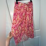 Loft NWOT Zip Up Hook/Latch Closure Paisley Floral MidiOpen Tie Knot Skirt Sz 8 Photo 4