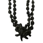 Vintage Estate West Germany Black Beaded Crocker Necklace & Earrings Jewelry Set Photo 3