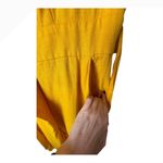 Tash+Sophie Jumpsuit Women 10 Yellow Linen Blend Sleeveless Wrap Wide Leg Crop Photo 6