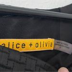 Alice + Olivia Black Textured Gathered Skirt Dress Zip Back Size 8 Photo 2