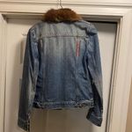 Dolce & Gabbana Denim Jacket with Brown Fur Collar Photo 1