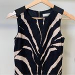 Loft Ann Taylor  Black Tan Animal Print Shift Dress Petite Size 00 Photo 5