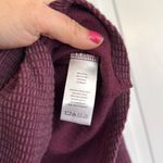 Lilla P waffled purple snap collar sweater small Photo 3