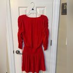Ramy Brook  Red Pleated Sundress with Dolman Sleeves Photo 3