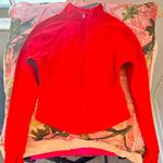 Amazon cherry red zip up fitted track workout jacket long sleeve windbreaker Photo 0