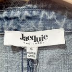 Jacquie the Label Elodie Cotton Embroidered Denim Mini Shirt Dress Small NWT Blue Photo 6