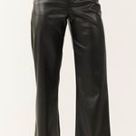 Le lis  Black Faux Leather Wide Leg High Waisted Pants Size L (D1) Photo 7