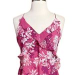 ZARA  Maxi Dress Printed Ruffles Floral Pink Sleeveless Chiffon V-Neck Large NWT Photo 6