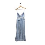 Selfie Leslie  Desert Rose Crochet Lace-Up Back Maxi Dress Ice Blue Size XL Boho Photo 13