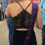 Black velvet prom dress Size 4 Photo 1