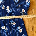 Bloomchic  NWT Women's Blue Floral Short Sleeve Zip Front Blouse Size 18-20 Photo 6