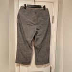 Harvé Benard Harve Bernard Size 6 Heather Gray Cropped Woven Dress Pants Button Detail Photo 4