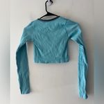 Urban Outfitters Out From Under Blue Ribbed Go For Gold Seamless Long Sleeve Top Photo 5