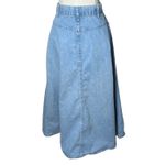 Vintage Classic Denim A Line Midi Skirt Light Wash American Profile Womens 6 8 Blue Photo 1