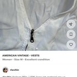 Vintage 90’s / Y2K linen ish material zip up slightly cropped vest top White Size M Photo 1