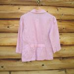 Pink Linen Top Jacket Shacket Pink Size 6 Photo 4