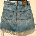 American Eagle Pride NWT Super Hi-Rise A-Line Denim Skirt Size 00 Raw Hem Photo 7