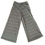 Zac and Rachel  Green & White Boho Pattern Wide Leg Palazzo Pants Size Medium Photo 0
