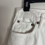 AGOLDE  Fen High Rise Relaxed Organic Cotton White Distressed Crop Jeans Size 28 Photo 4
