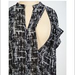 Loyal Hana Cybelle Tunic Blouse Nursing Breastfeeding Tunic Geometric Navy Blue Size L Photo 1