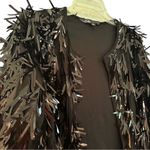 LuLaRoe  Elegant Stella Sequin Bolero Jacket Womens Medium Black Whimsigoth Fairy Photo 2