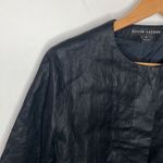 Ralph Lauren New  Black label coated linen cropped jacket with bell sleeves sz 10 Photo 5