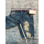 Hot Kiss NWT!  Distressed Denim Highest Rise Bermuda Shorts Size 1 Photo 6