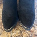 Dingo  Black Suede‎ Cowboy Boots with Silver Chain Size 6 Photo 3