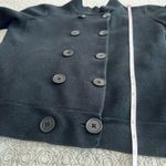 Talbots Black Double Breasted Knit Sweater Jacket 3/4 Sleeve Size L Petite Photo 5