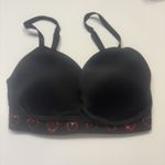 Victoria's Secret Victoria Secret PINK Wear Everywhere Wireless Push Bra 32DD Red Rhinestone Heart Photo 1