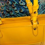 Dooney & Bourke  Bright Yellow Patent Leather Tote Bag Photo 5