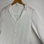 CP Shades  Textured Cotton Button Midi Dress Sz Small White Photo 8