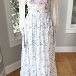 Vintage Gunne Sax By Jessica Blue White Floral Laced Prairie Dress Sz 7 AS IS Photo 0