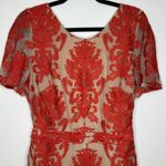 For Love & Lemons San Marco Lace Red Mini Dress Open Back Photo 4