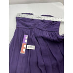 Donna Morgan Womans  Size 6 Purple Strapless Lined Flowy Silk Cocktail Dress Photo 4