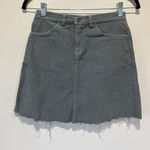 Brandy Melville corduroy mini skirt grey size XS frayed hem schoolgirl grunge Photo 0