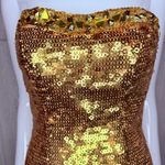 Square sequin lime riva midi dress with rhinestone gold dress sleeveless 4 Photo 3