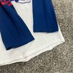 5th & Ocean Kansas Jayhawks Women’s Glitter Bling Logo 3/4 Sleeve Raglan Raw Hem Sz Large Photo 5