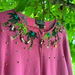 Vintage Berek By Takako Sakon Embellished Sweater Pink Size M Photo 5