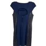 Phoebe Couture  leather sequin sheath bodycon dress [size 6] Photo 9