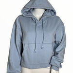 American Eagle Sweatshirt Womens XS Blue Cropped Hoodie Balloon Sleeve Lounge Photo 0