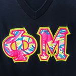 American Apparel Phi Mu Hand-sewn Lilly Sorority Letters tee small Photo 65