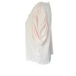 Liverpool Womens  Pink Gathered Peasant Short‎ Sleeve T-Shirt Large Photo 3